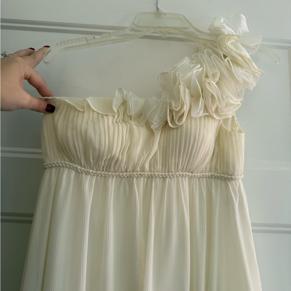 Aqua Cream Asymmetrical Dress